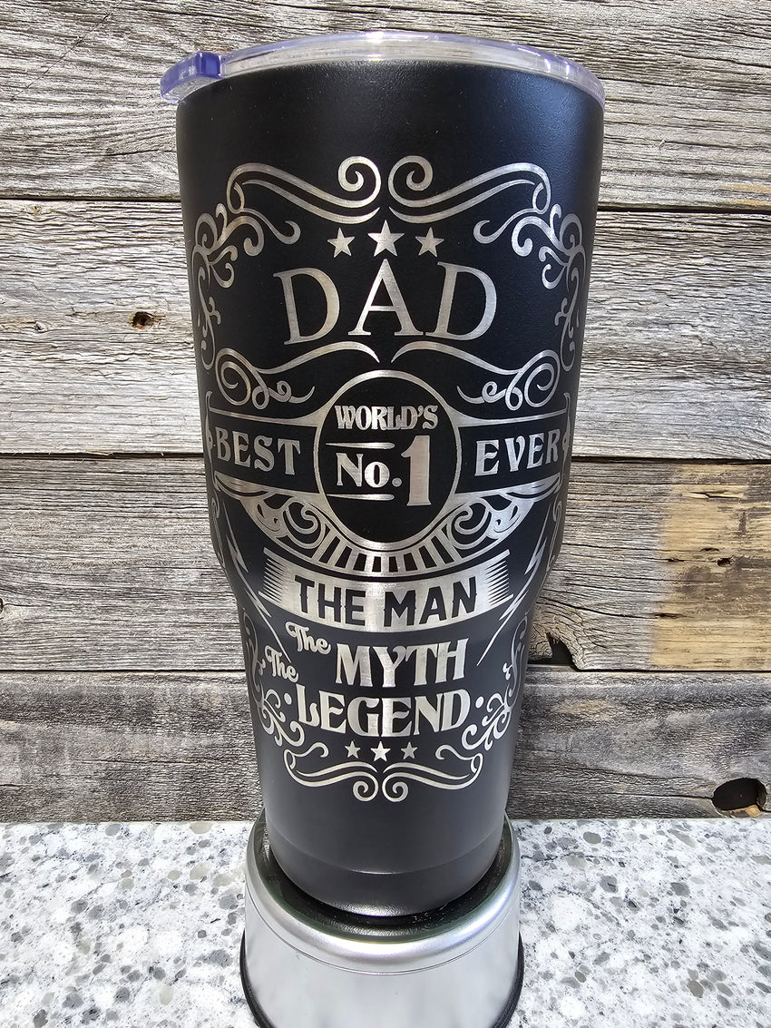 DAD Laser Etched 30oz Tumblr