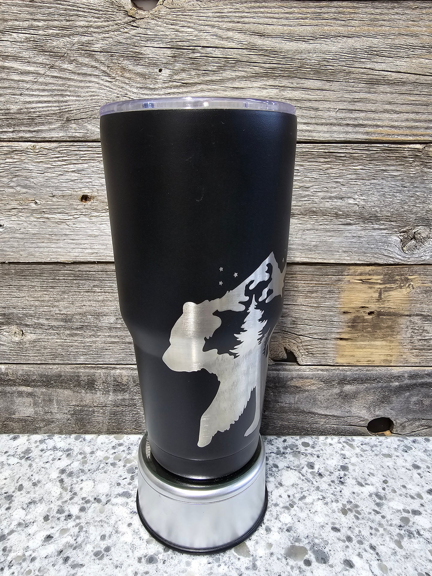 Bear Scene Laser Etched 30oz Tumblr