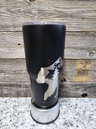 Bear Scene Laser Etched 30oz Tumblr