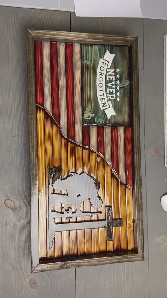 Made To Order Custom Wooden Fallen Soldier Flag